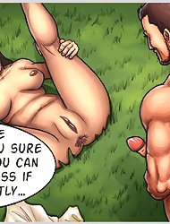 Nice whore spreading her legs for huge cokc and intense cartoons fucking