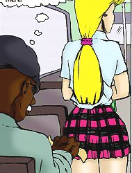 Pretty blonde girl and old black fucker John Persons interracial porn